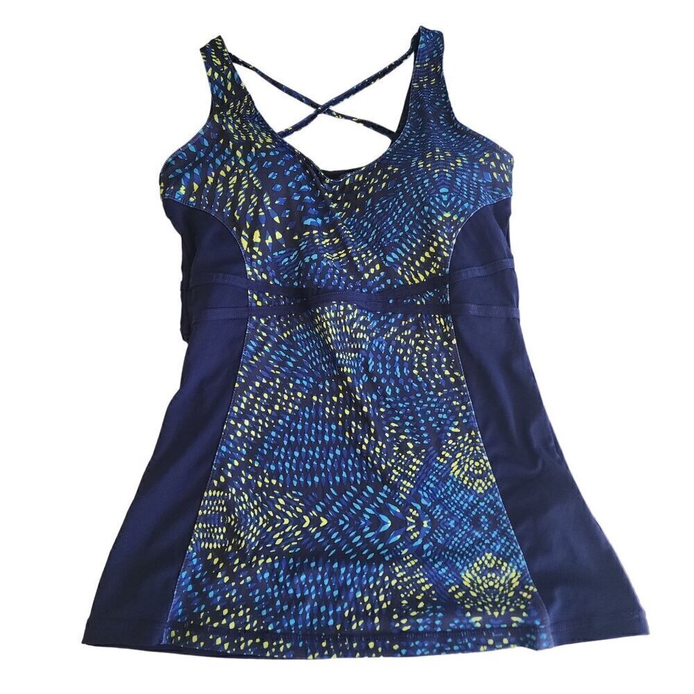 New Fabletics tank top size S blue yellow